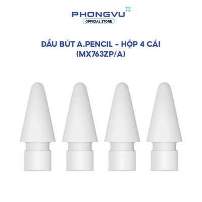 Đầu Ngòi Apple Thay Thế Cho Bút Cảm Ứng - Hộp 4 Cái (MX763ZP/A) - Tương Thích Pencil Pro/Gen 1/Gen 2/USB-C