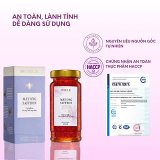 Mật Ong Saffron Miele 400g (2G Saffron, Thêm Sữa Ong Chúa)