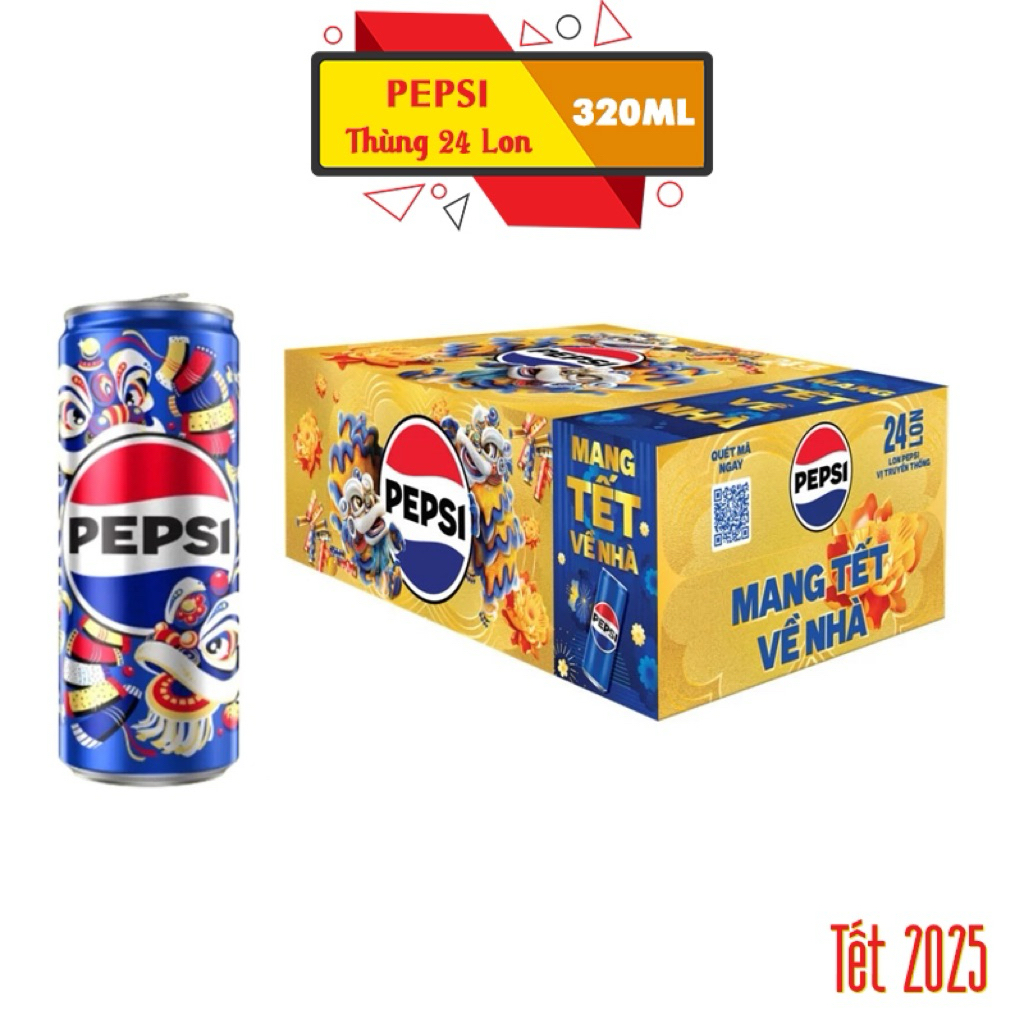 Nước ngọt Pepsi bản tết 2026 (thùng 24 lon – 320ml)
