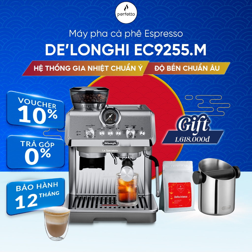 [Trả Góp 0%] Máy pha cà phê DeLonghi La Specialista Arte Evo EC9255.M - Cold Brew & Espresso - Bảo h