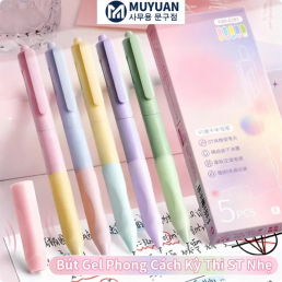 MUYUAN Bộ 20 Bút Gel 0.5mm Mực Đen – Viết Mượt, Phù Hợp Cho Học Sinh