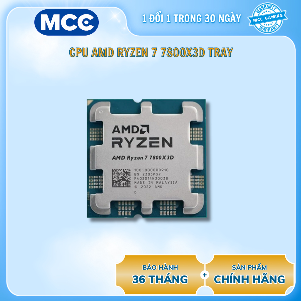 [Full VAT] CPU AMD Ryzen 7 7800X3D Tray New ( Chính hãng )