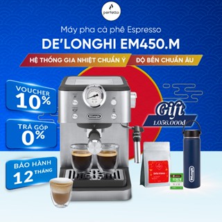 Máy pha cà phê Espresso DeLonghi EM450.M – Linea Classic, 15 Bar, Vòi hơi tạo bọt sữa - Chính Hãng