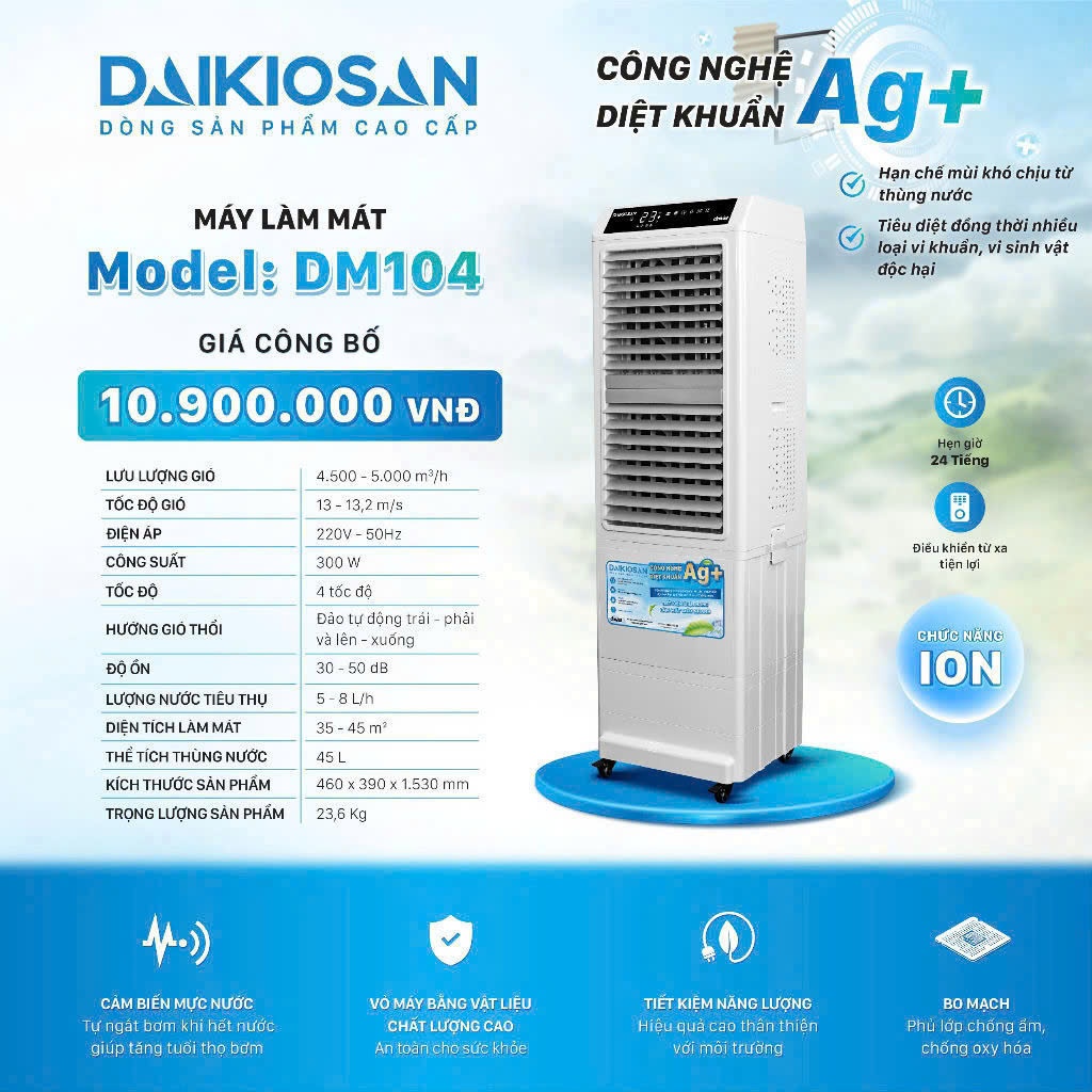Máy làm mát không khí bằng bay hơi Daikiosan DM104