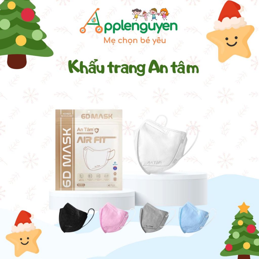 Thùng 100 chiếc Khẩu trang An tâm cho người lớn 5D 6D đủ hoạ tiết