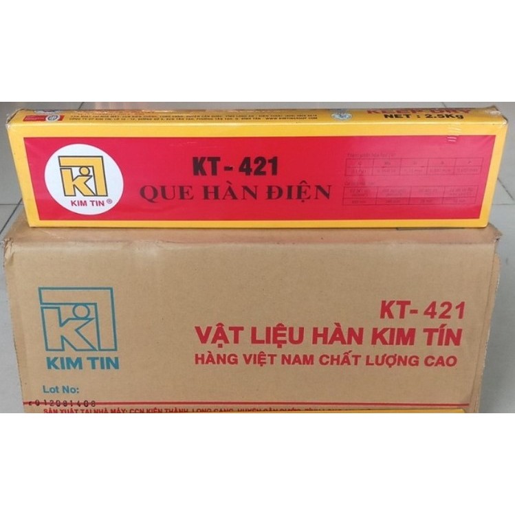Que hàn sắt Kim Tín KT421 2.5 2.5kg/hộp