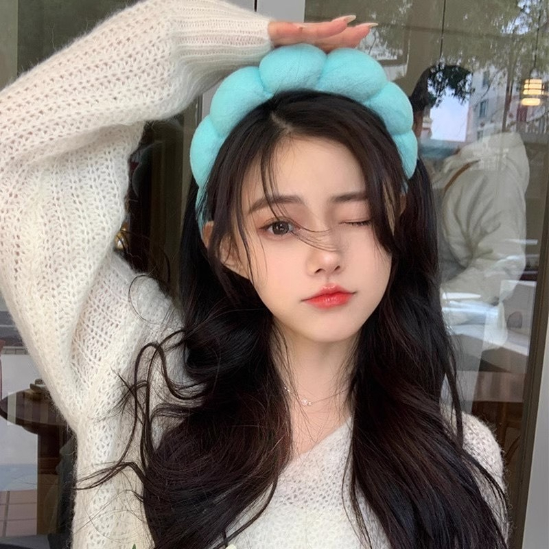 cài tóc nam nữ cài xốp cài đám mây- băng đô chun tay phong cách châu Âu