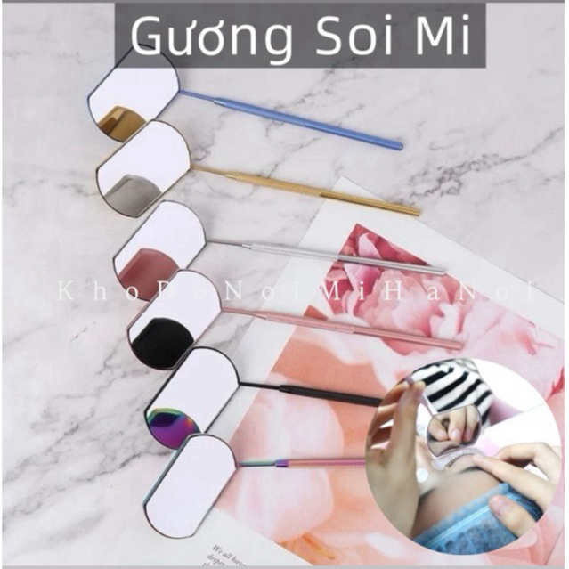 Gương Soi Mi CHỮ NHẬT Mới - Kho Đồ Nối Mi Hà Nội.