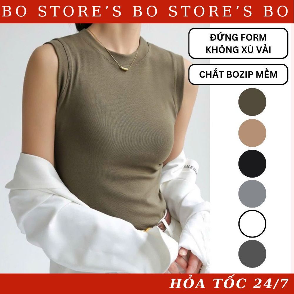Áo ba lỗ sát nách cổ tròn ôm sát chất cotton thoáng mát - Mã 8644
