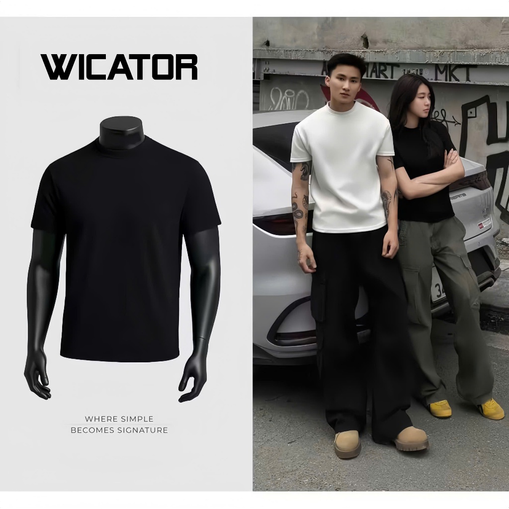 Áo Thun Clean Fit Chống Nhăn Nam Nữ Form Hiện Đại Cổ Tròn Không Bó Sát Body - Áo Trơn  (WICATOR)  WT