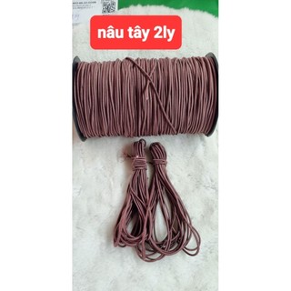 bó10mThun tròn làm dây khuy ,dây cột tóc, làm đồ handmade