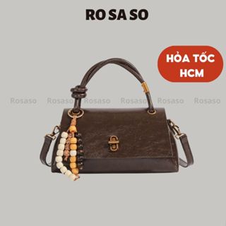 Túi xách nữ ROSASO - TX70 - Túi đeo chéo sang trọng, thiết kế thanh lịch với charm trang trí