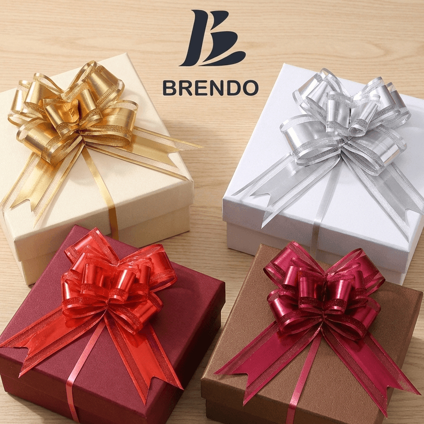 😍😍 Sỉ nơ rút bản rộng 5cm - 10 cái - Gói quà tặng, hộp quà - Brendo Store