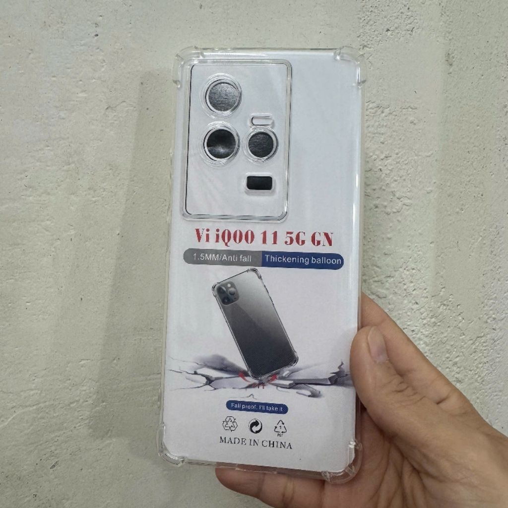 Ốp lưng silicon trong suốt cho Vivo IQOO 11 chống sốc 4 góc siêu đẹp