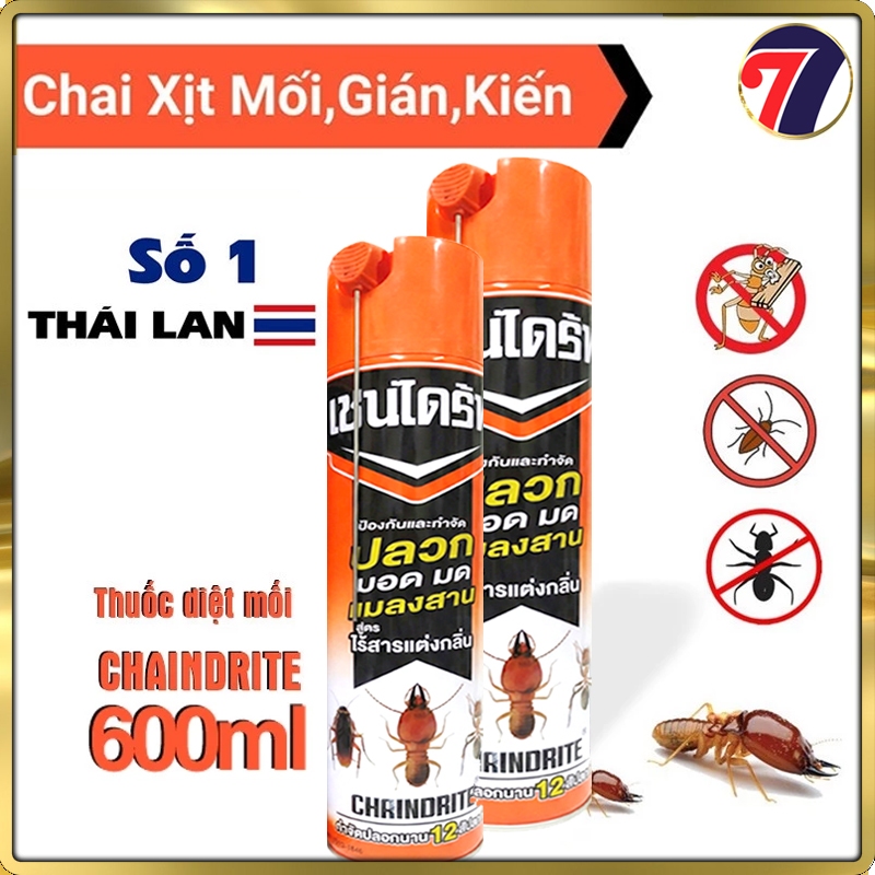 Bình Xịt Diệt MỐI và các loại Côn Trùng. Chaindrite  - Nhập Khẩu 100% (dung tích 600ml)