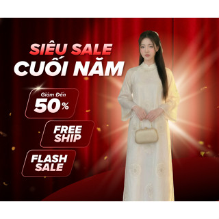 Áo Dài Cách tân ozanga xuông tay dài thêu  Ngọc Dao( mặc cưới , ăn hỏi thì toẹt vời ạ)