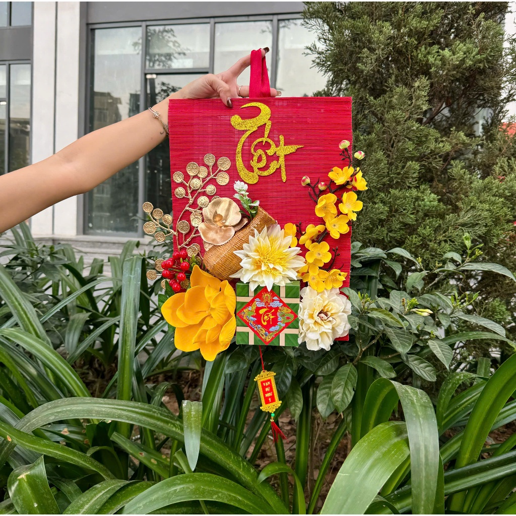 Mành Tre Trang Trí Tết 2026 Decor Nhà Cửa Mành 30x40cm (Tặng kèm keo nến, móc treo)