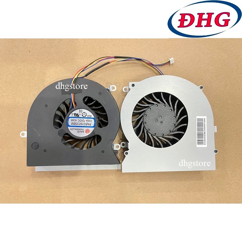 1Fan quạt tản nhiệt CPU laptop MSI GT62 GT62VR, GT62 6RD 6RE 7RE MS-16L1 MS-16L2 MS-16L3 12V
