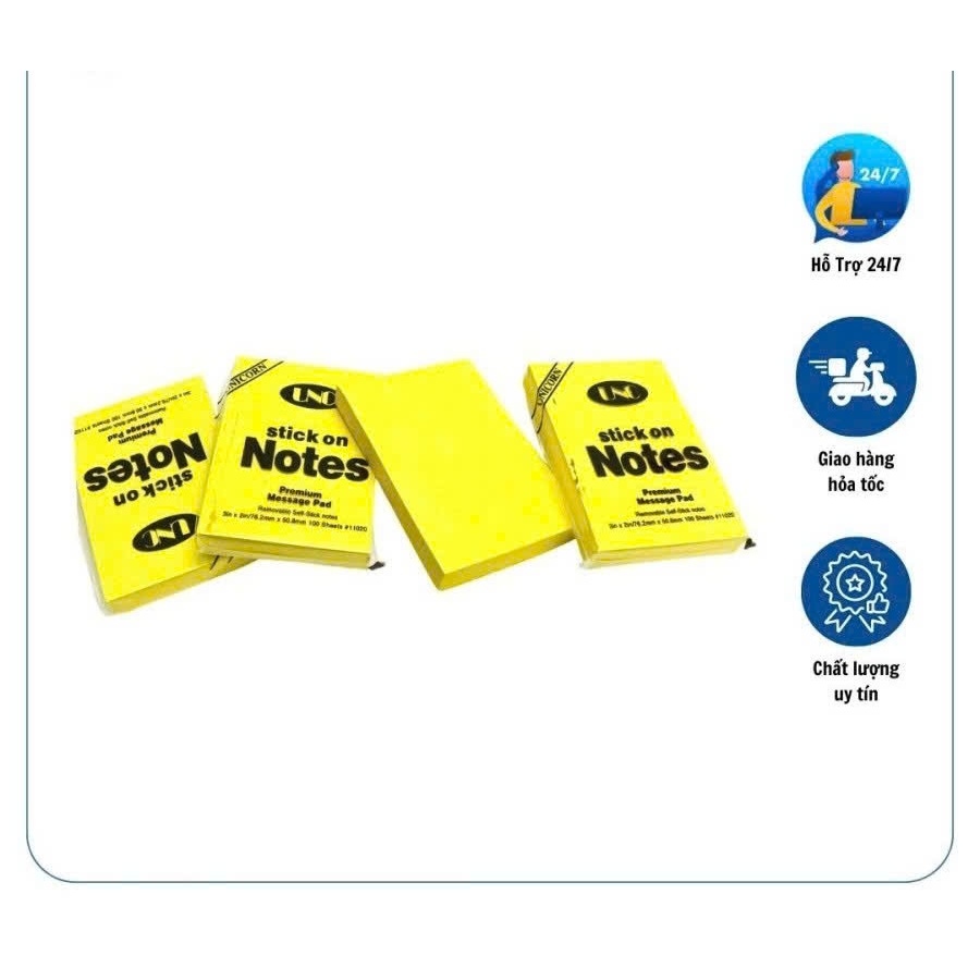 (Set 3x)-Giấy Note Vàng 3X2 inch UNC