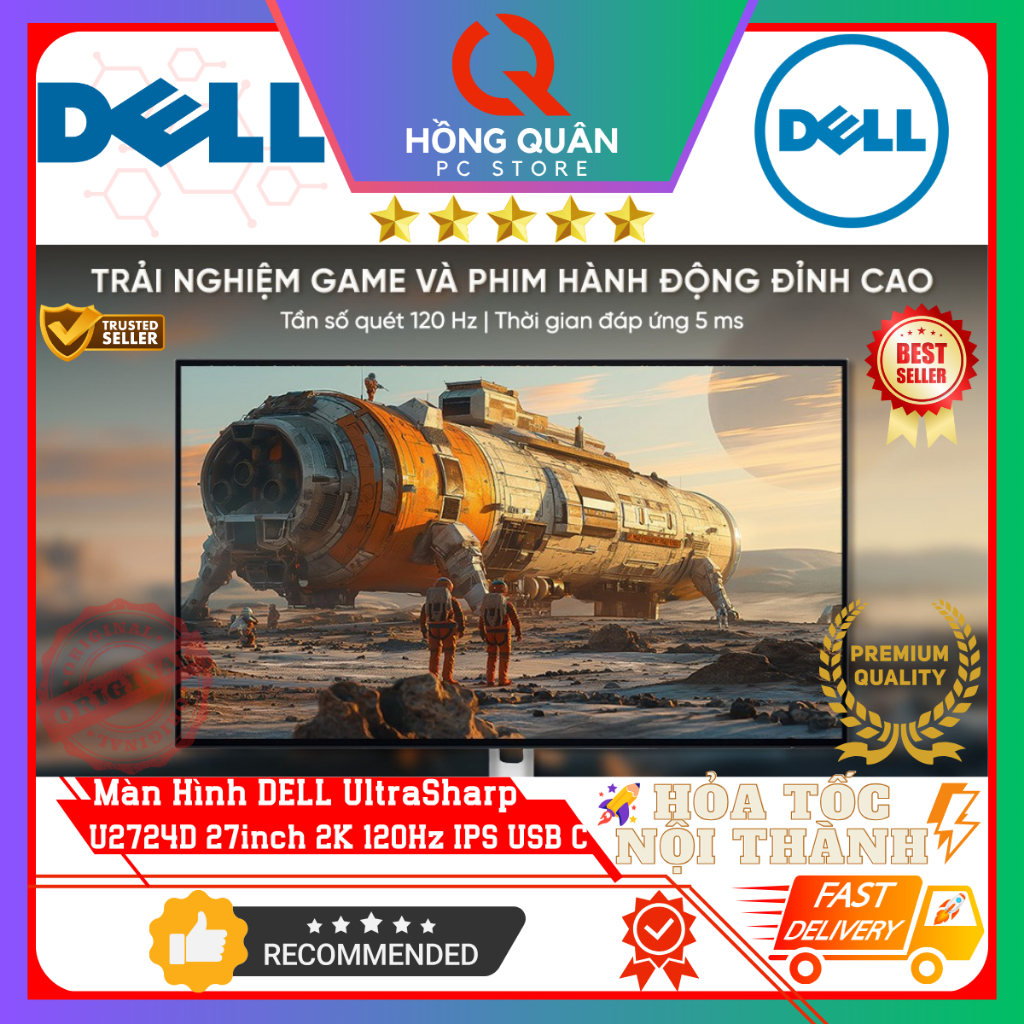 Màn Hình DELL UltraSharp U2724D 27inch 2K 120Hz IPS FHD 5ms DRR TMDS USB TypeC New - Hàng Chính Hãng Bảo Hành 3 Năm | BigBuy360 - bigbuy360.vn