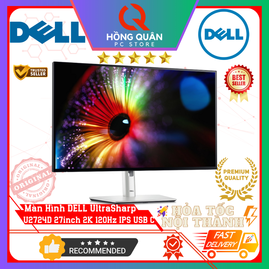 Màn Hình DELL UltraSharp U2724D 27inch 2K 120Hz IPS FHD 5ms DRR TMDS USB TypeC New - Hàng Chính Hãng Bảo Hành 3 Năm | BigBuy360 - bigbuy360.vn