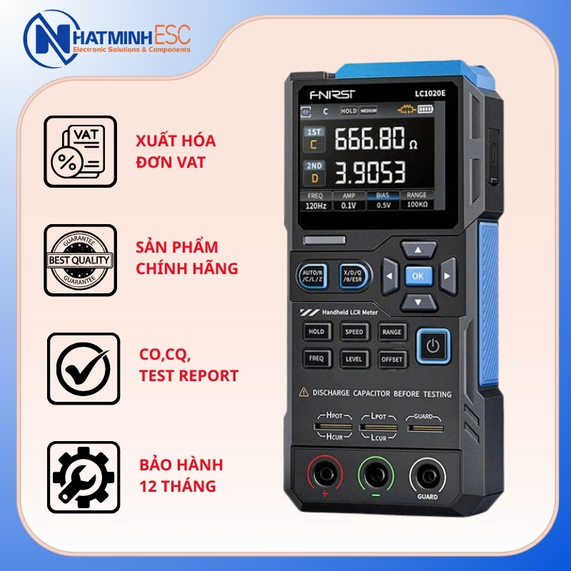 Máy đo LCR cầm tay FNIRSI LC1020E (LCR, ESR, Z, X, D, Q, θ)