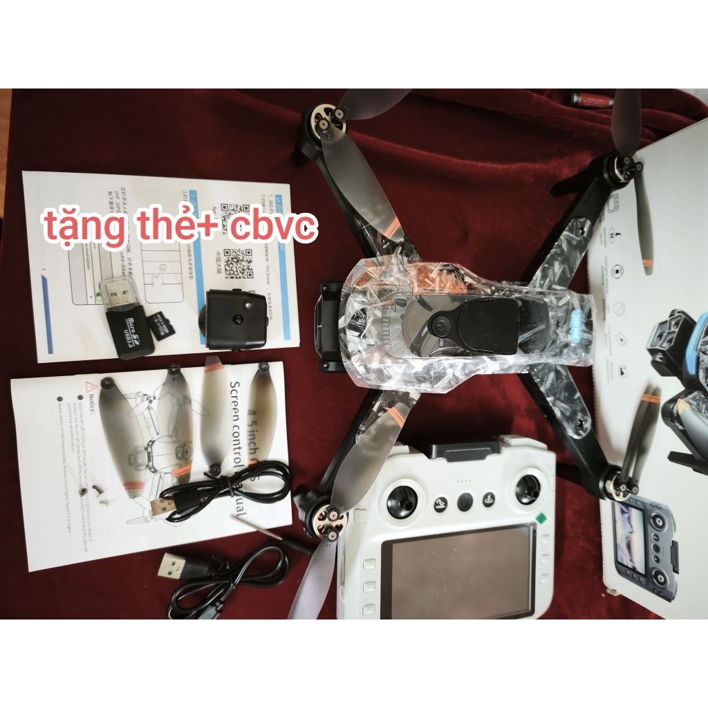 TẶNG THẺ 32G +CẢM BIẾN-Siêu Phẩm Flycam A14 Pro MAX - Camera 8K ESC, Tay Cầm Có Màn Hình 5G, Định Vị