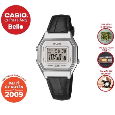 Đồng hồ Casio Nữ dây da LA680WEL chính hãng bảo hành 1 năm Pin trọn đời