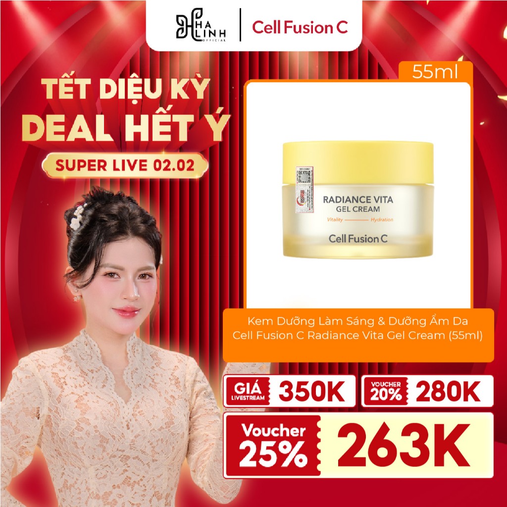 [VHL x Cell Fusion C] Kem Dưỡng Làm Sáng & Dưỡng Ẩm Da Cell Fusion C Radiance Vita Gel Cream 55ML