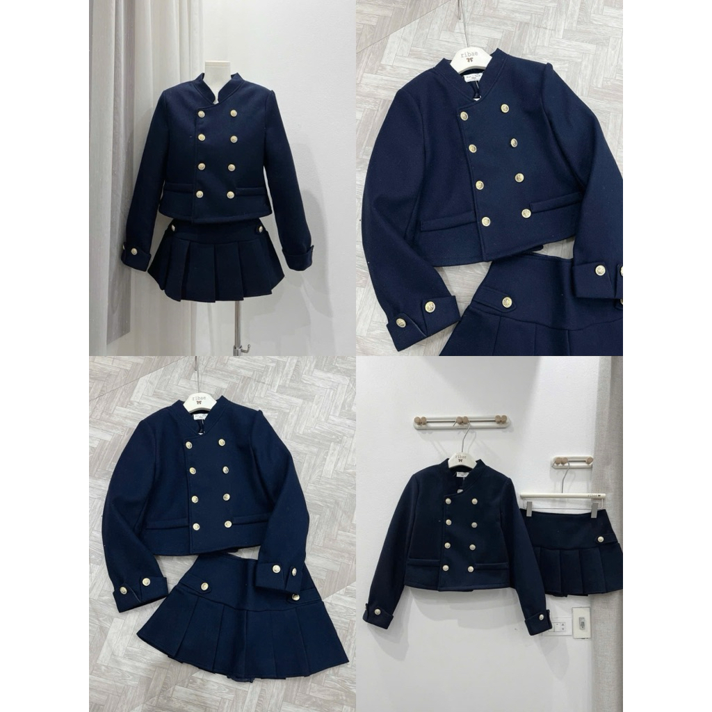 [S2.4279] Set Dạ Vest Phối Chân Váy Xếp Ly 3 Màu Hàng 2 Lớp Dày Dặn | BigBuy360 - bigbuy360.vn