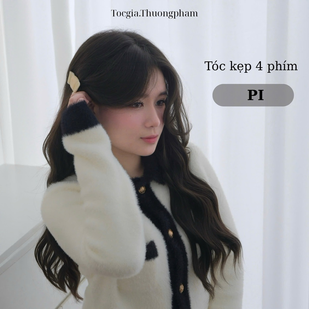 Set tóc 4 kẹp mảnh 50cm - tóc giả - tóc kẹp phím
