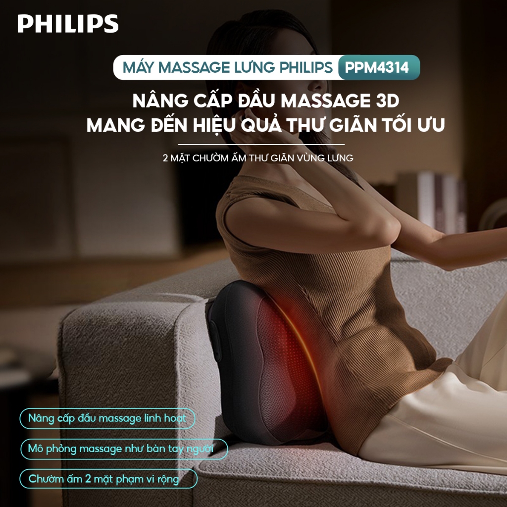 [Vo Ha Linh x PHILIPS]Máy Massage Lưng PHILIPS 4314