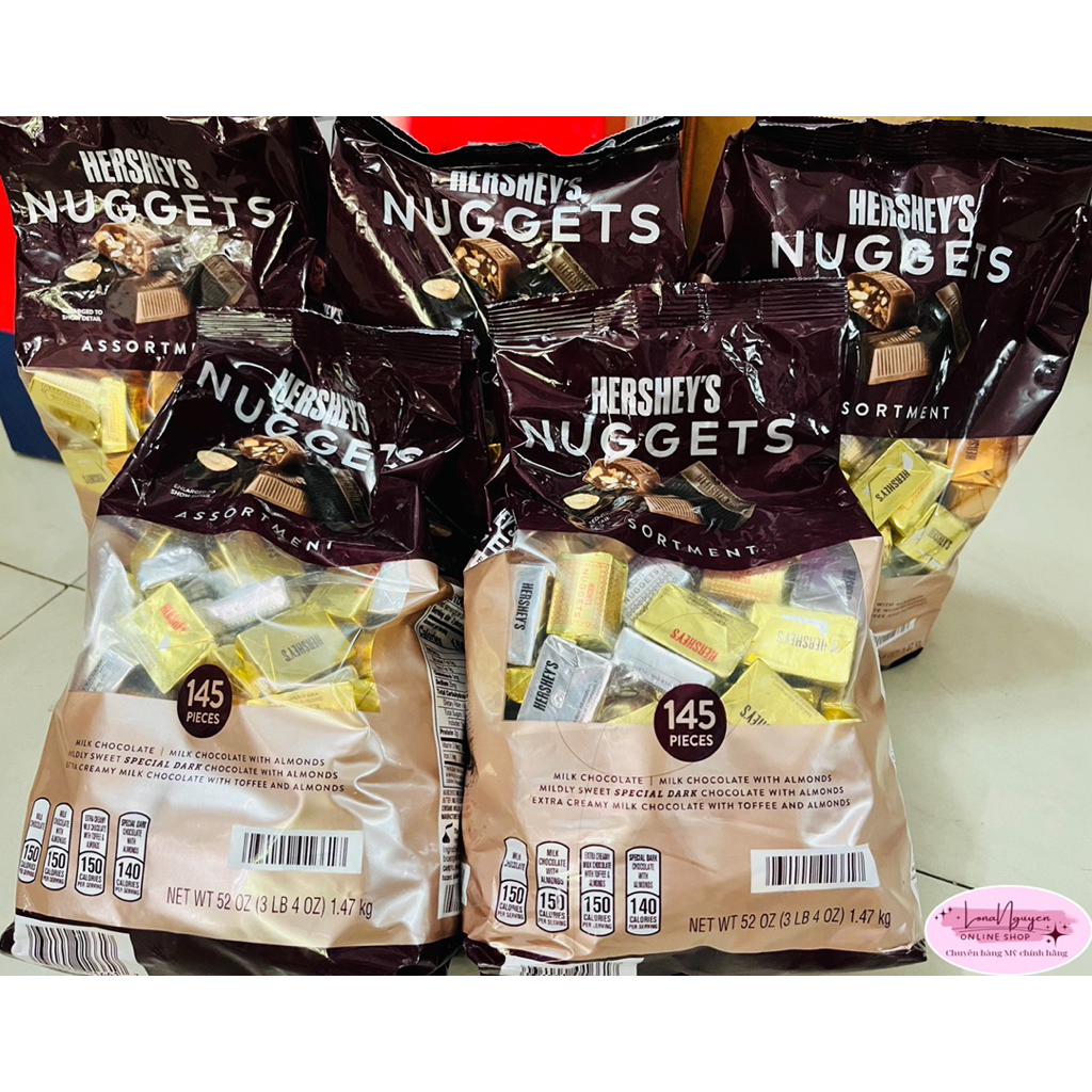 Socola Nuggets hạnh nhân Socola Hershey’s Nugget Assortment 145 viên - HÀNG NHẬP MỸ (286g và 1,47kg)