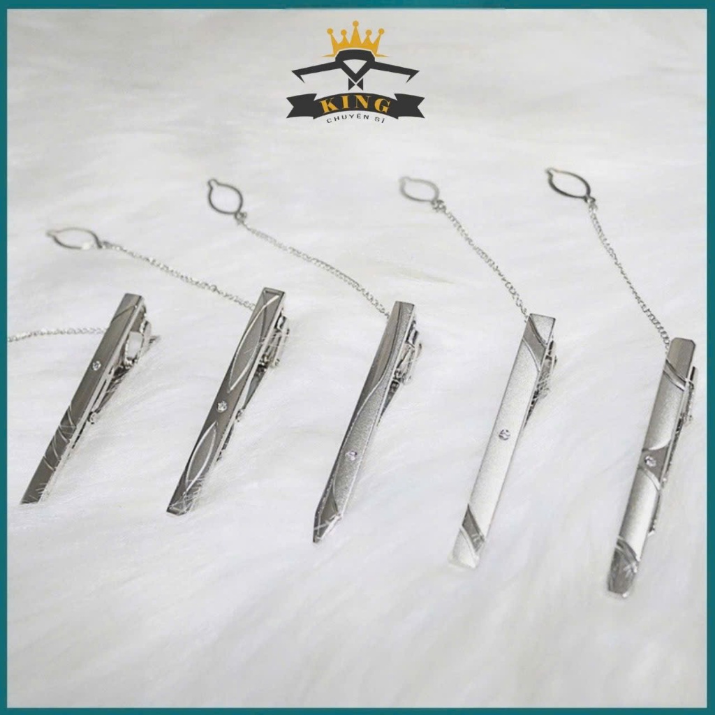 Cà vạt nam TINY KING phụ kiện kẹp cà vạt  hợp kim sang trọng AT01