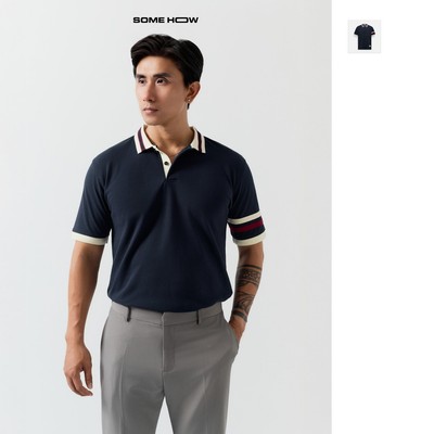 [N] Áo Polo Nam Regular Deep Blue Side, Chất Vải Cá Sấu CVC Thoải Mái,  PL0189, SOME HOW STORE