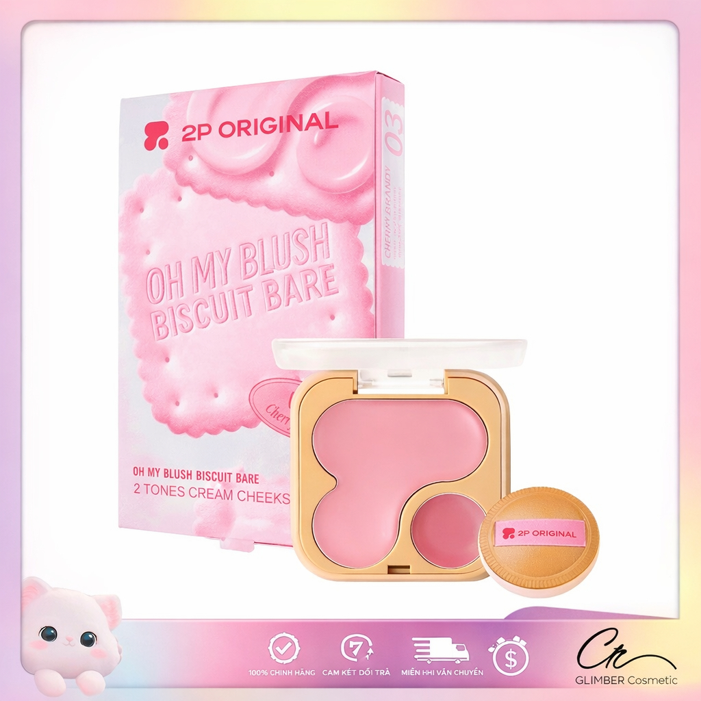 Phấn Má Hồng 2 In 1 2P Original Oh My Blush Biscuit Bare 5.2g