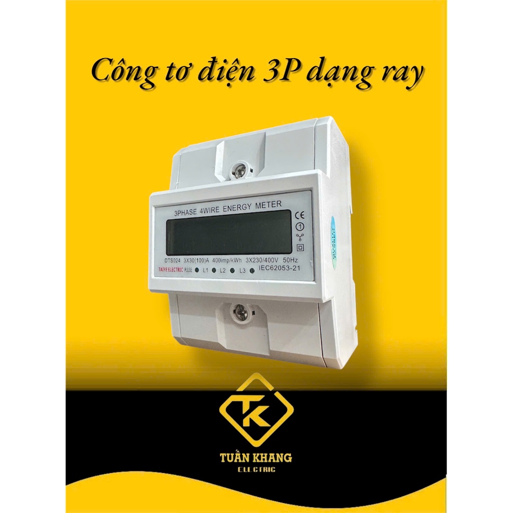 Công tơ điện tử 3 pha DẠNG THANH RAY kết nối wifi KWS-306W /CHINT/EA771/XTM302/ XTM12500-Trực tiếp