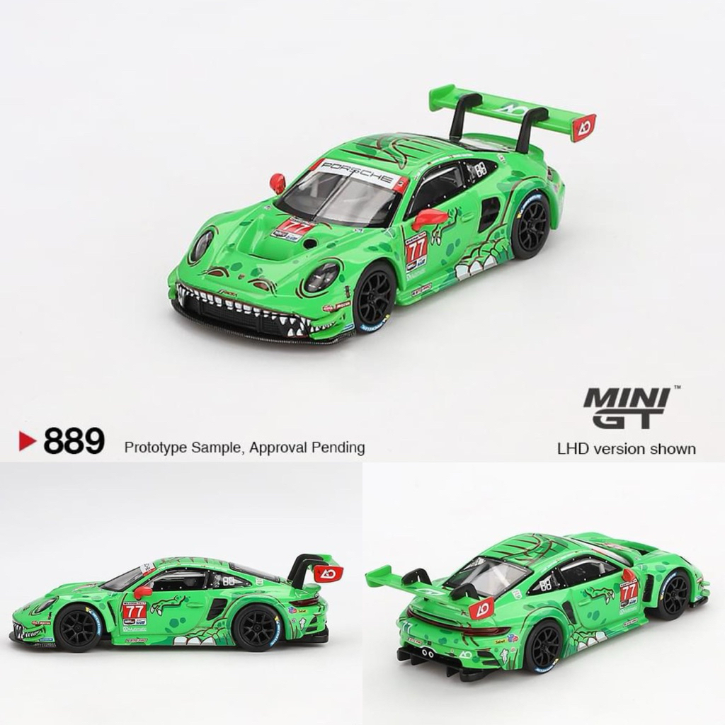 mohinhxeps-1/64_ MINI GT #889 Porsche 911 GT3 R #77 AO Racing 2024 IMSA Daytona 24 Hrs GTD Pro