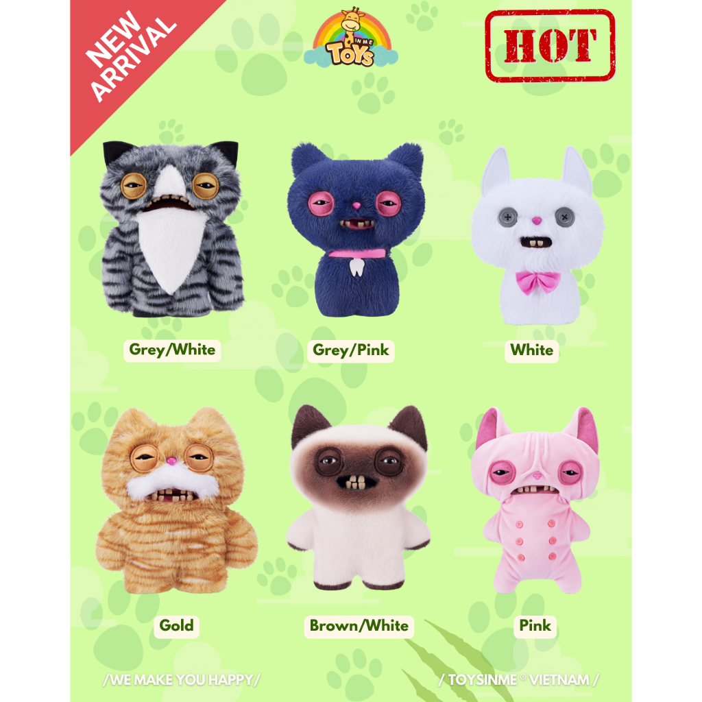[ TOYS IN ME x FUGGLER ] ZURU TOYS FUGGLER ALLEY CATS 9 Inch- Đồ Chơi Gấu Bông Sưu Tầm