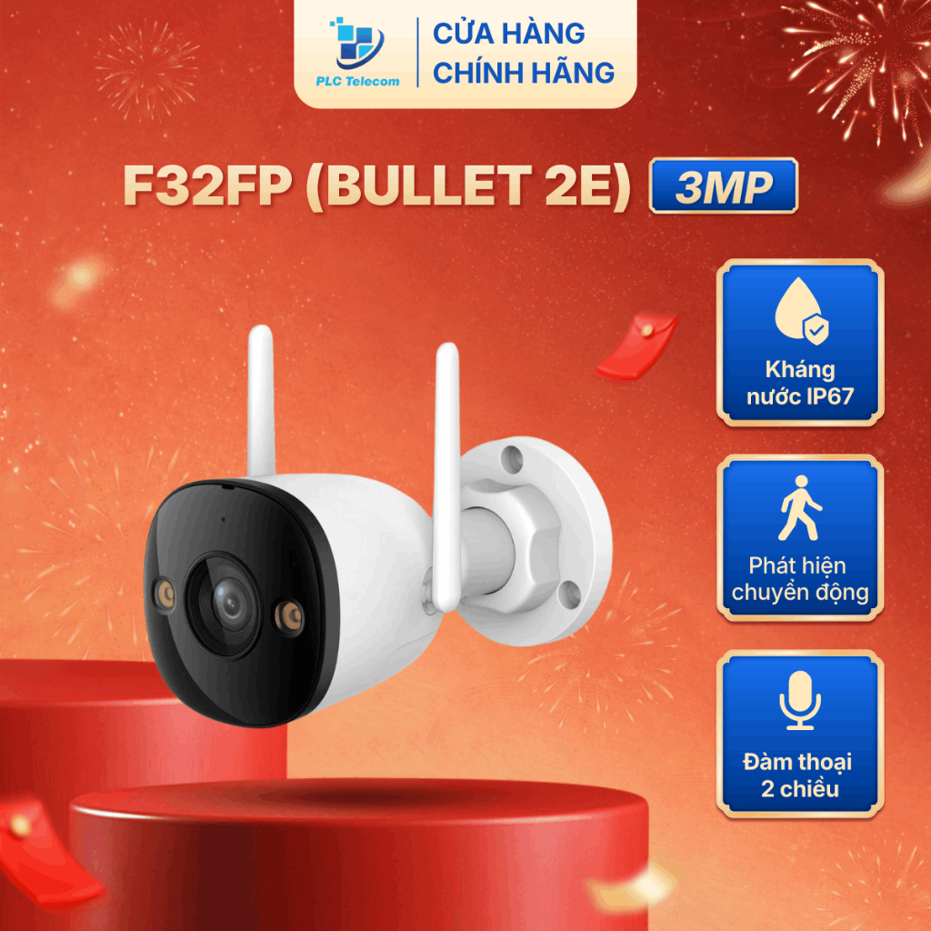 Camera WIFI IMOU IPC-F32FP I F52P có màu ban đêm,mic thu âm, bảo hành chính hãng 2 năm | PLC TELECOM
