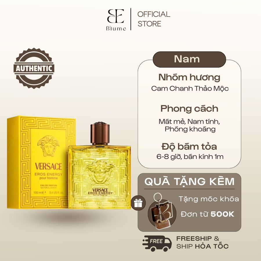 Nước Hoa Nam Full Versace Eros Energy EDP 100ML Chính Hãng – Hương Citrus Tươi Mát, Nam Tính