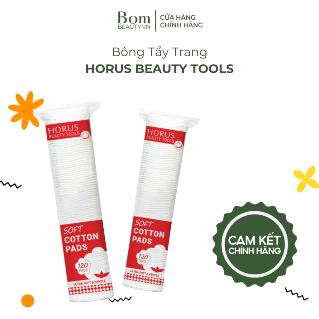 [QUÀ TẶNG] Bông Tẩy Trang Horus 120 Miếng