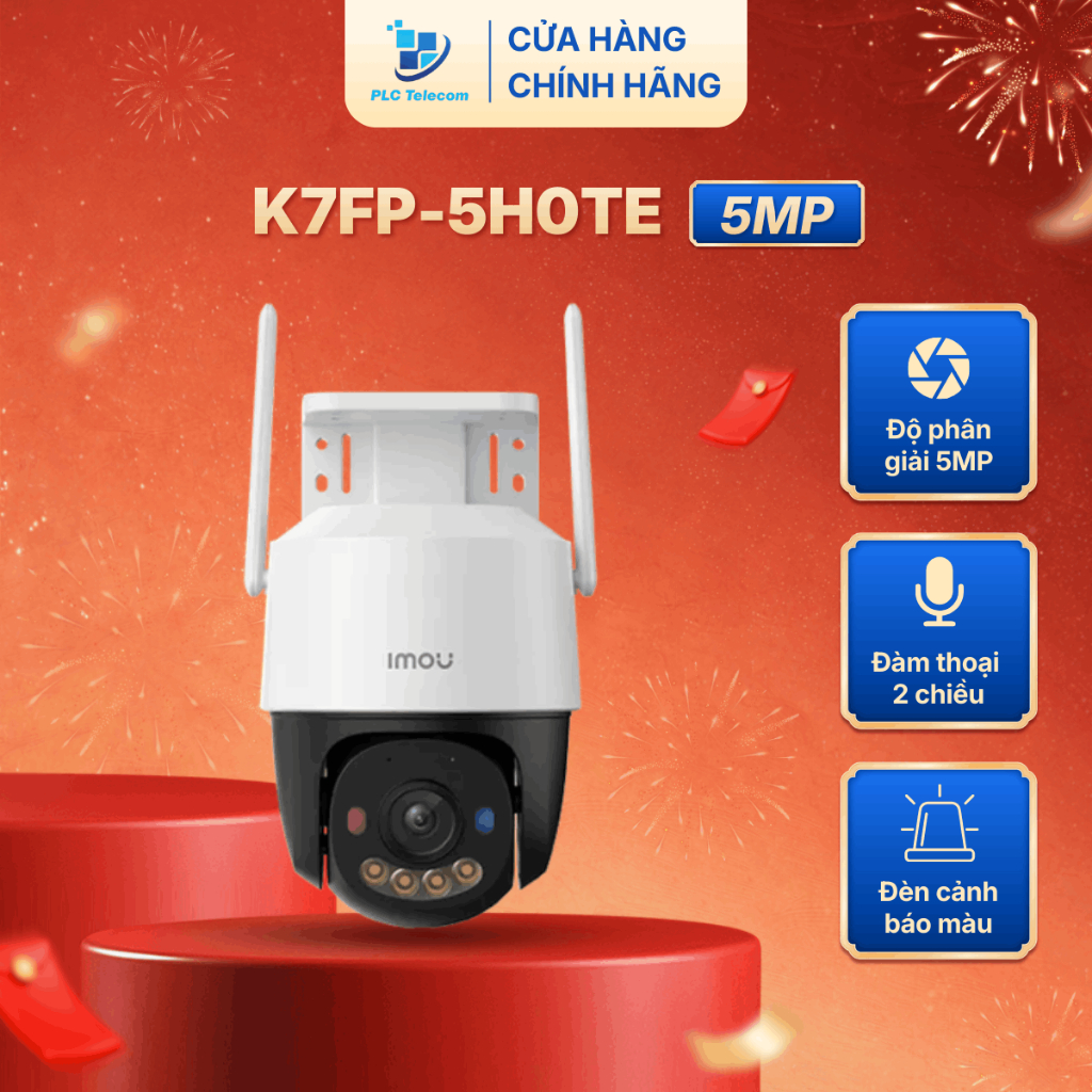 Camera IMOU IPC-K7FP-5H0WE (Cruiser SC ) 5MP – Camera Ngoài Trời 2K, Camera 360 | PLC TELECOM