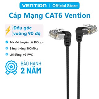 Cáp Mạng Cat6A Vention Cổng RJ45, 10Gbps Băng Thông 500MHz, Dây PVC 2.8mm Lõi Đồng Kết Nối Ổn Định Tốc Độ Intetnet Đỉnh