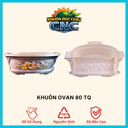 Khuôn Chậu Nhựa Ovan 80