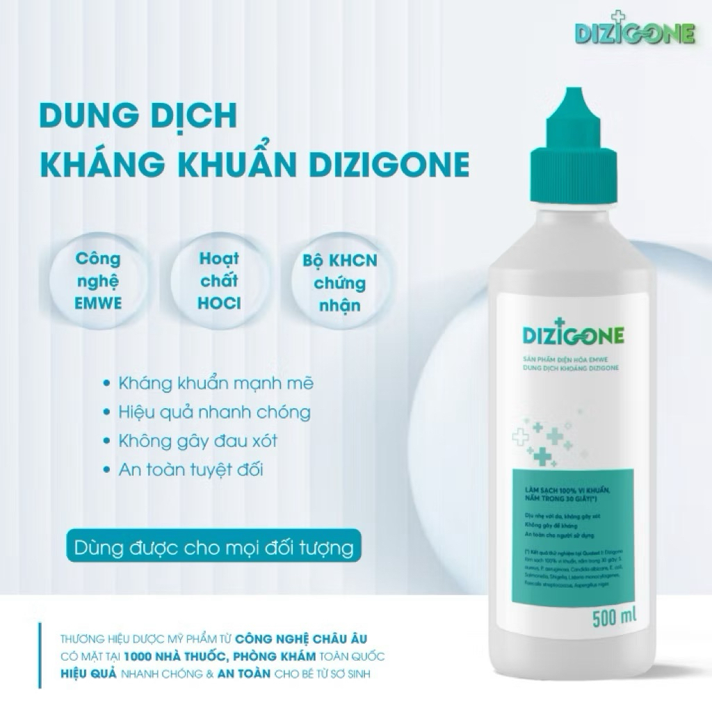 Dung dịch xịt Kháng khuẩn Dizigone - Xịt sát khuẩn, lành vết thương cho bé dung tích 100ml / 300ml /