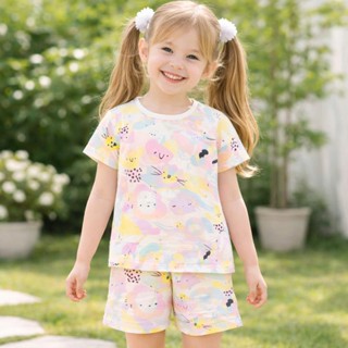 BST bộ thun cotton bé gái Malwee mẫu mới 2026 thời trang trẻ em từ 2-7 tuổi