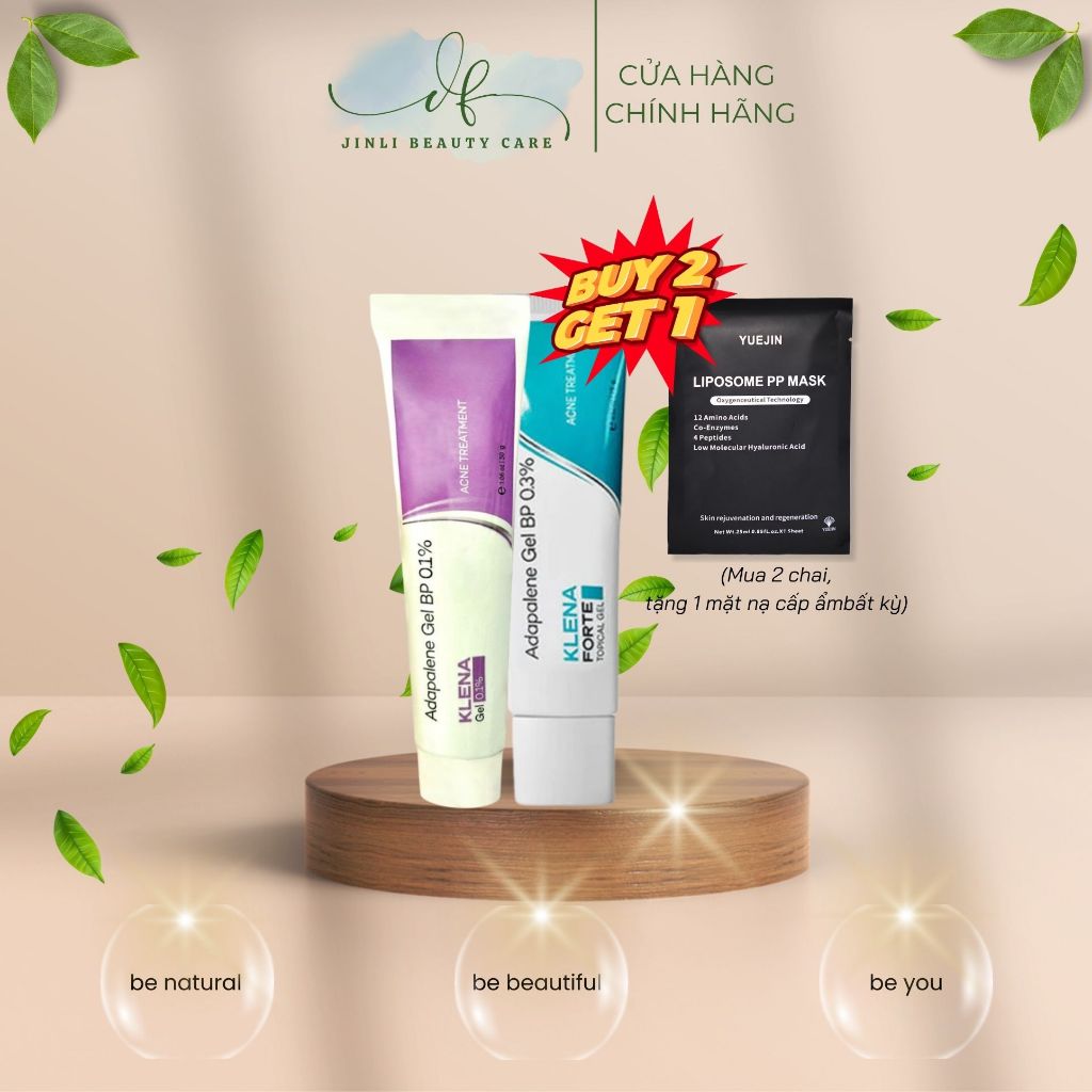 Klena Forte Adapalene 0.1% và Klena Forte Adapalene 0.3%  - Hỗ trợ giảm thâm, giảm mụn