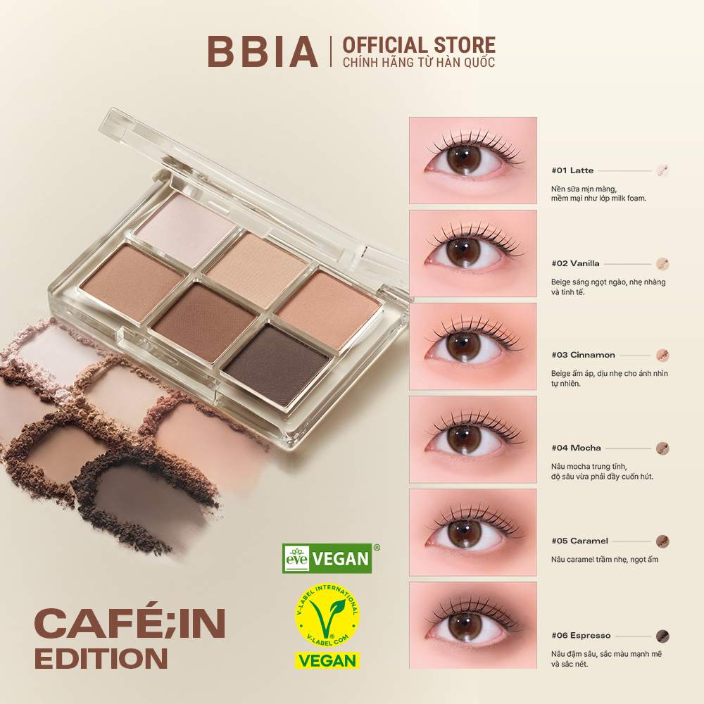 [BÁN CHẠY] Bảng Phấn Mắt 6 ô dễ tán và bám màu tốt BBIA Ready To Wear Eye Palette 5g | BigBuy360 - bigbuy360.vn