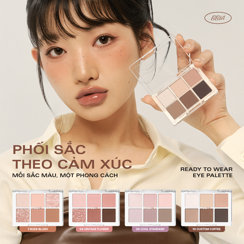 [BÁN CHẠY] Bảng Phấn Mắt 6 ô dễ tán và bám màu tốt BBIA Ready To Wear Eye Palette 5g | BigBuy360 - bigbuy360.vn
